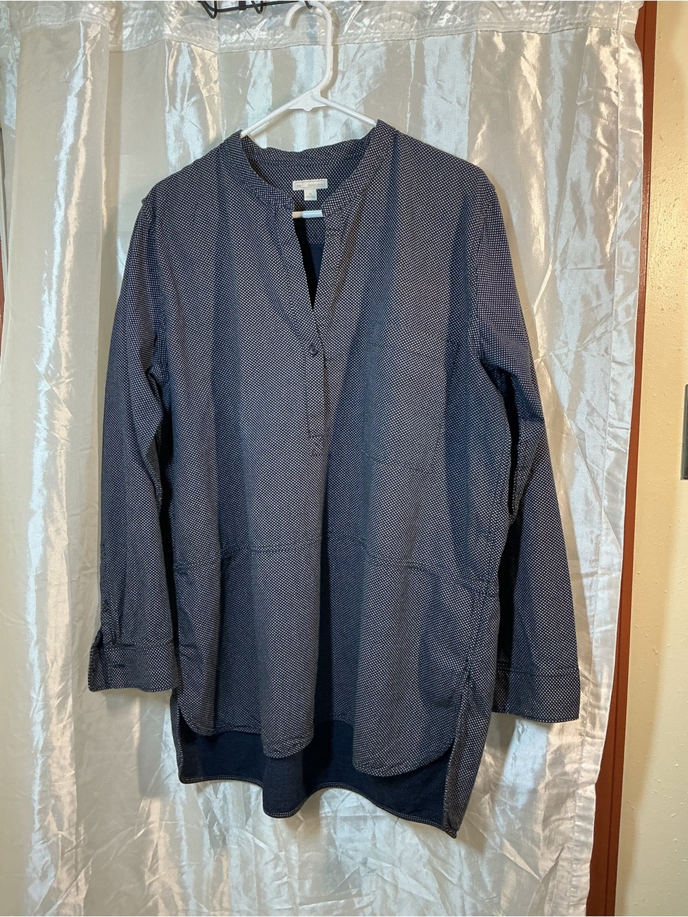 Woman’s patterned button-down